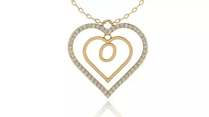 Alphabet Jewelry Pendant O 3D Model 3D print model