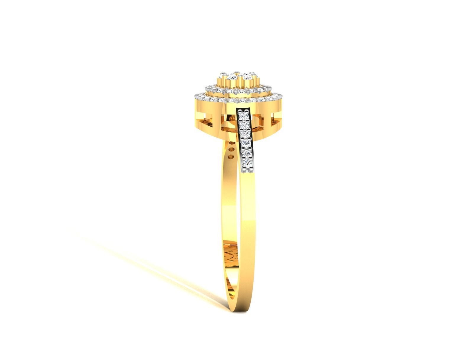 Diamond Ring For Women 3d Print Model 3D print model_7