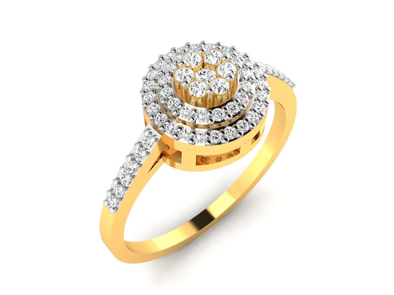 Diamond Ring For Women 3d Print Model 3D print model_3