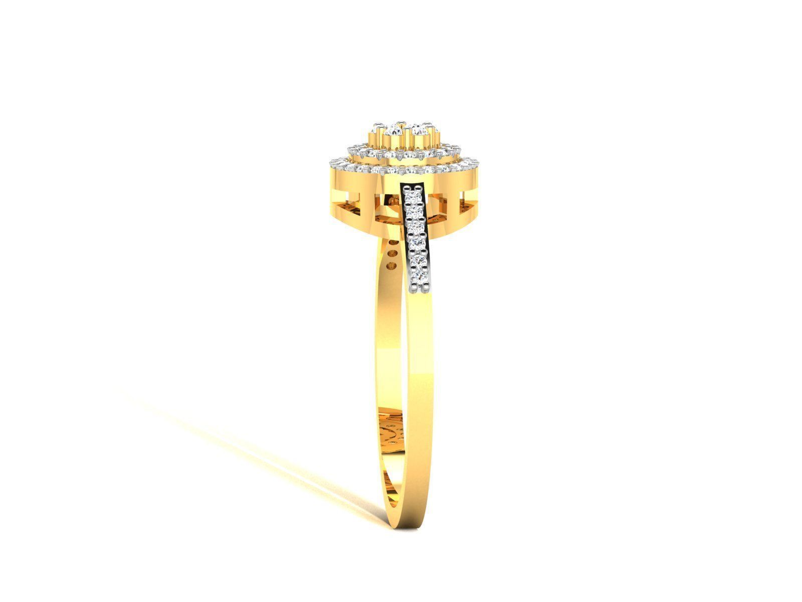 Diamond Ring For Women 3d Print Model 3D print model_6