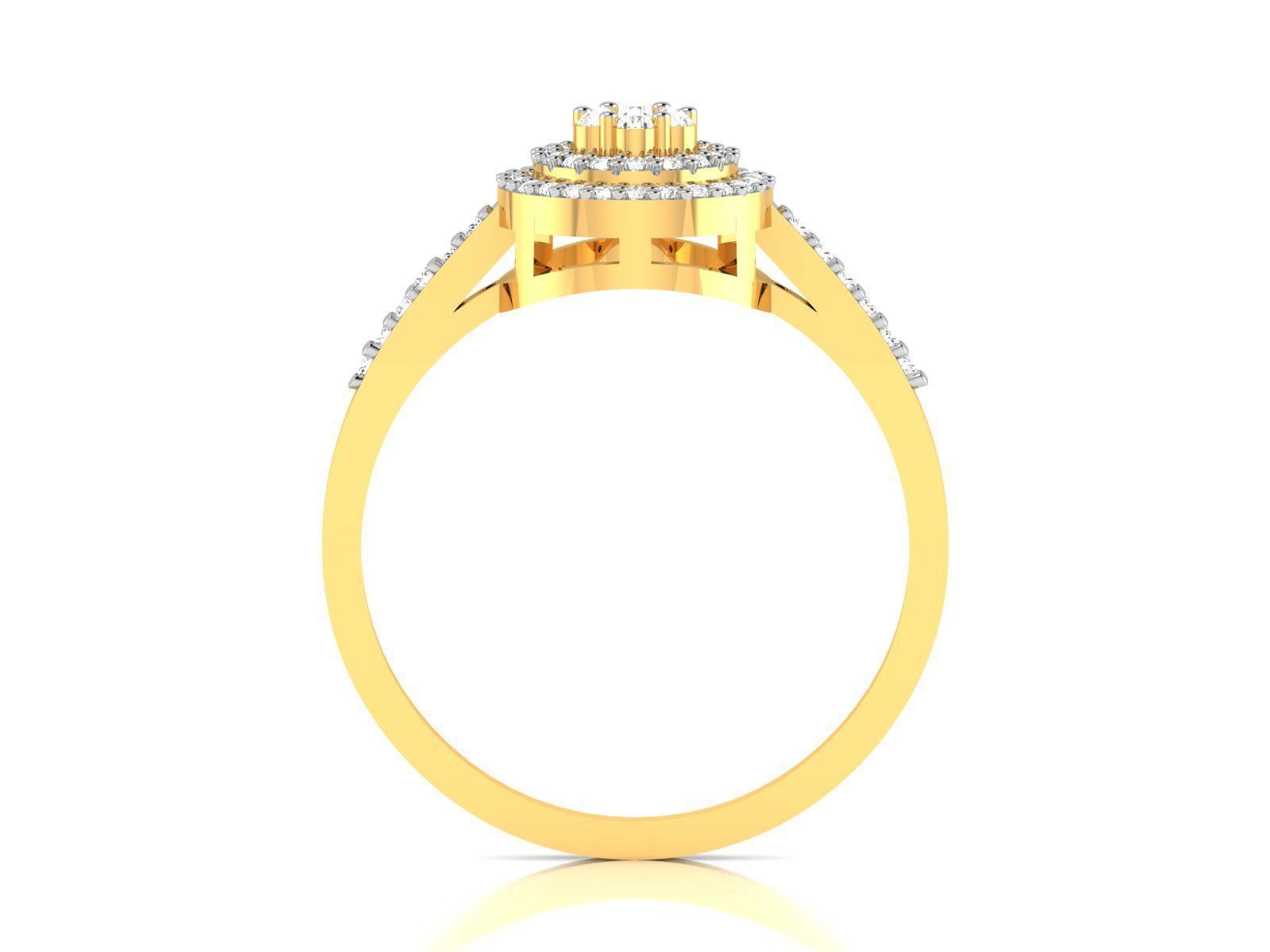 Diamond Ring For Women 3d Print Model 3D print model_4