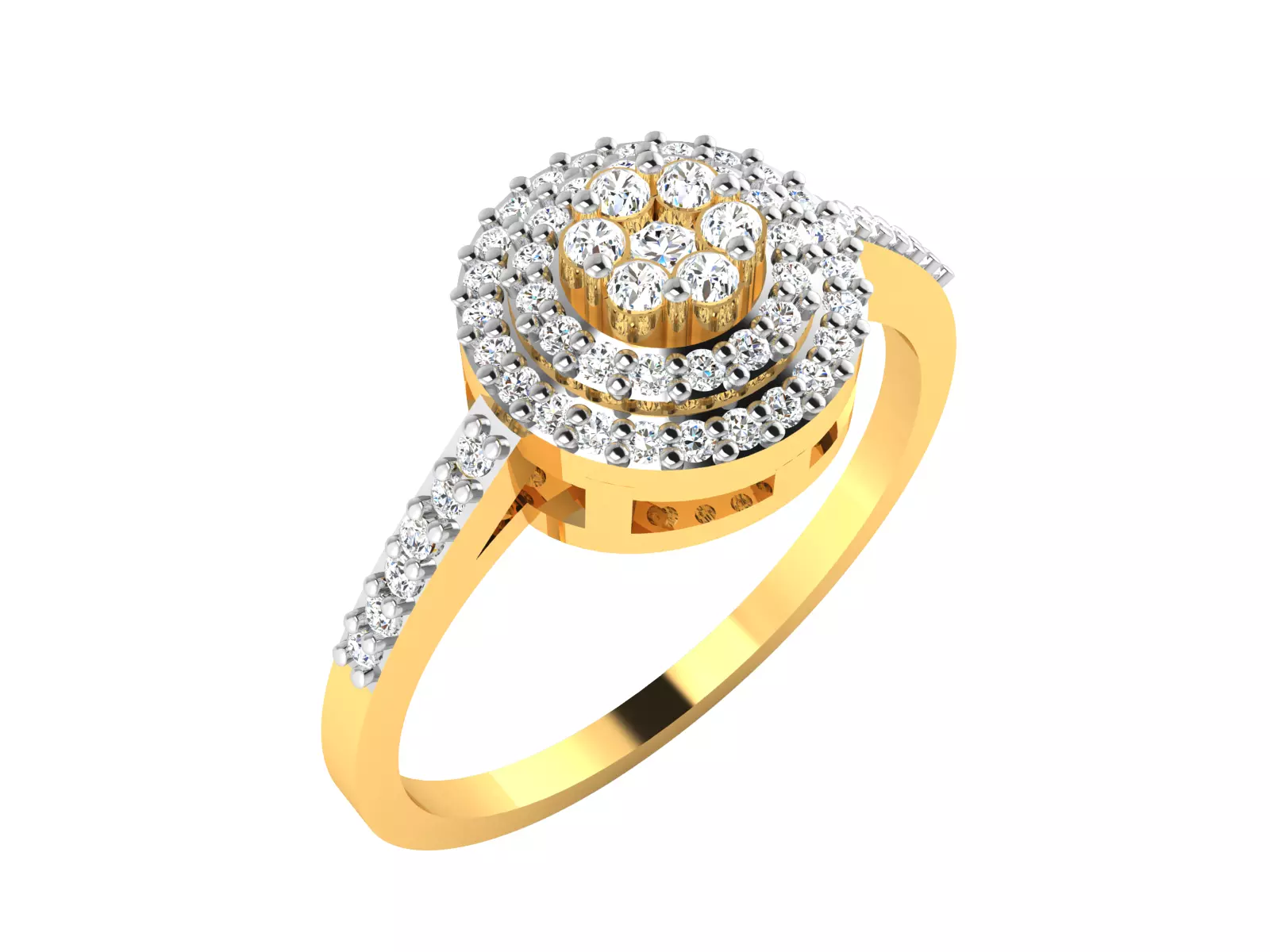 Diamond Ring For Women 3d Print Model 3D print model_0
