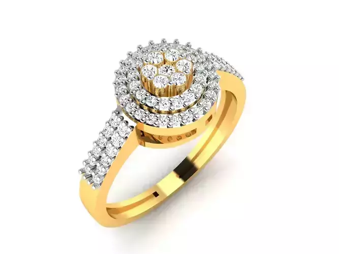 Diamond Ring For Women 3d Print Model 3D print model