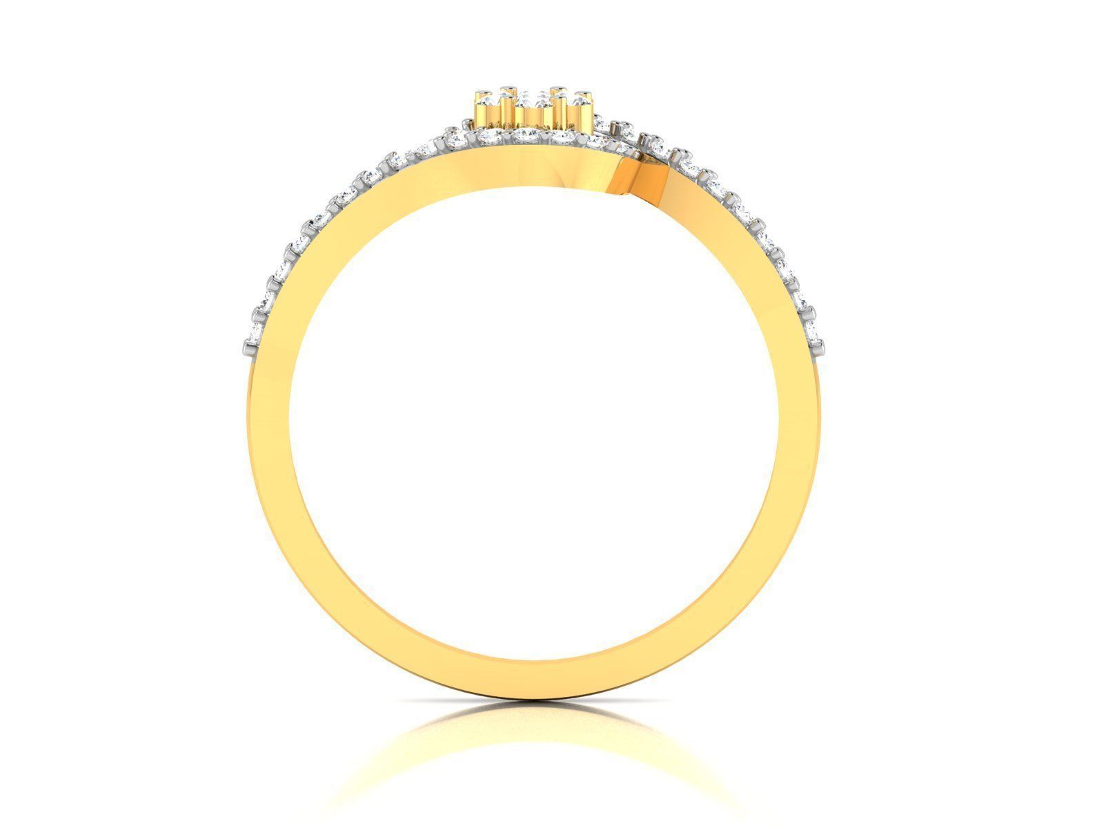 Diamond Ring For Women 3d Print Model 3D print model_4