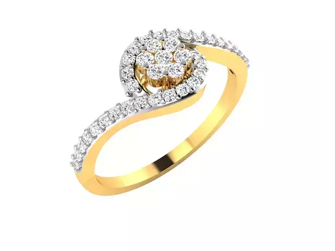 Diamond Ring For Women 3d Print Model 3D print model