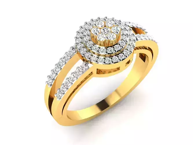 Diamond Ring For Women 3d Print Model 3D print model