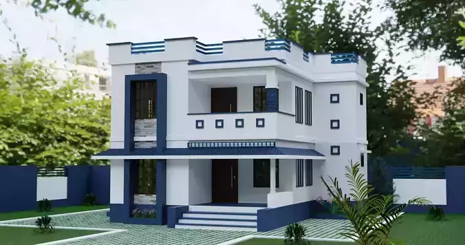 Modern house without swimming pool