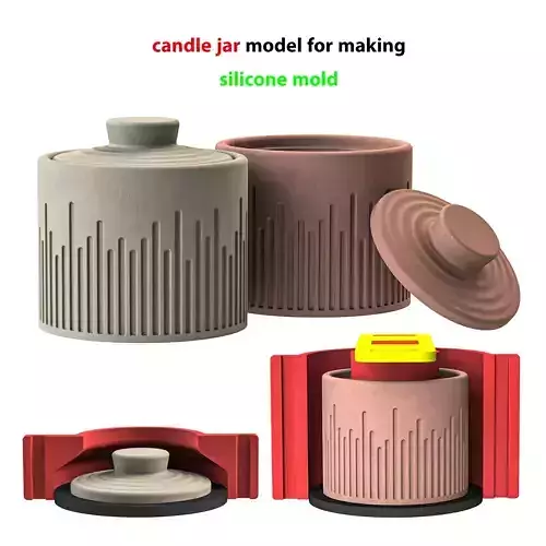 candle holder with lid 3D print model