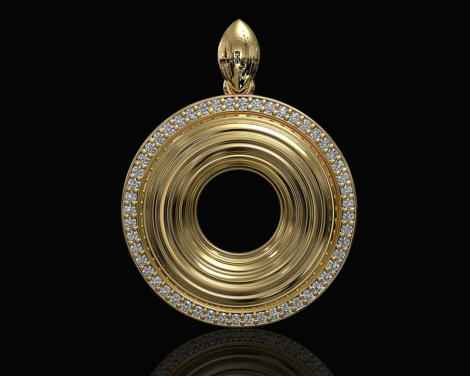 Swirl pendant 3D print model_1