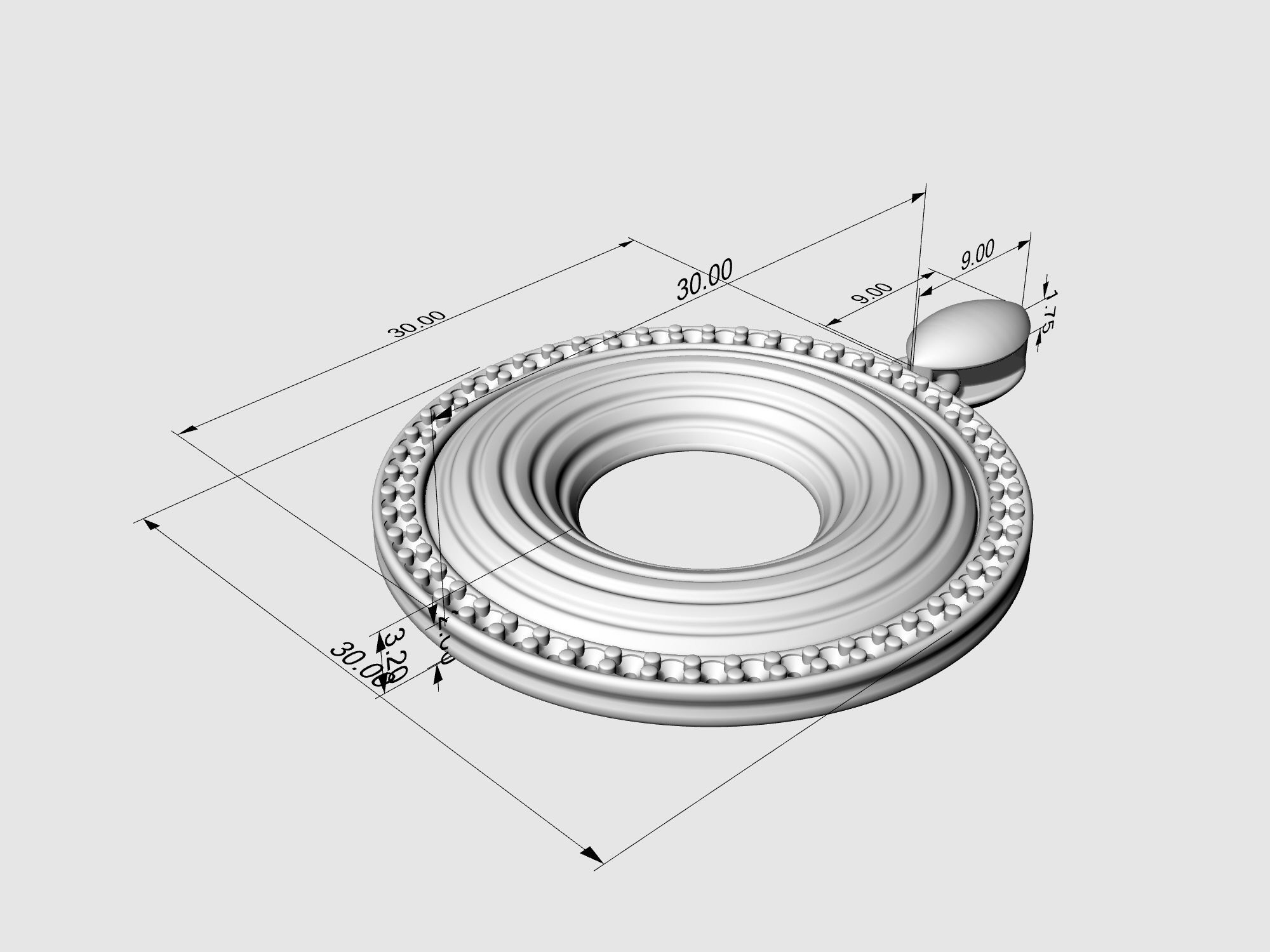 Swirl pendant 3D print model_12