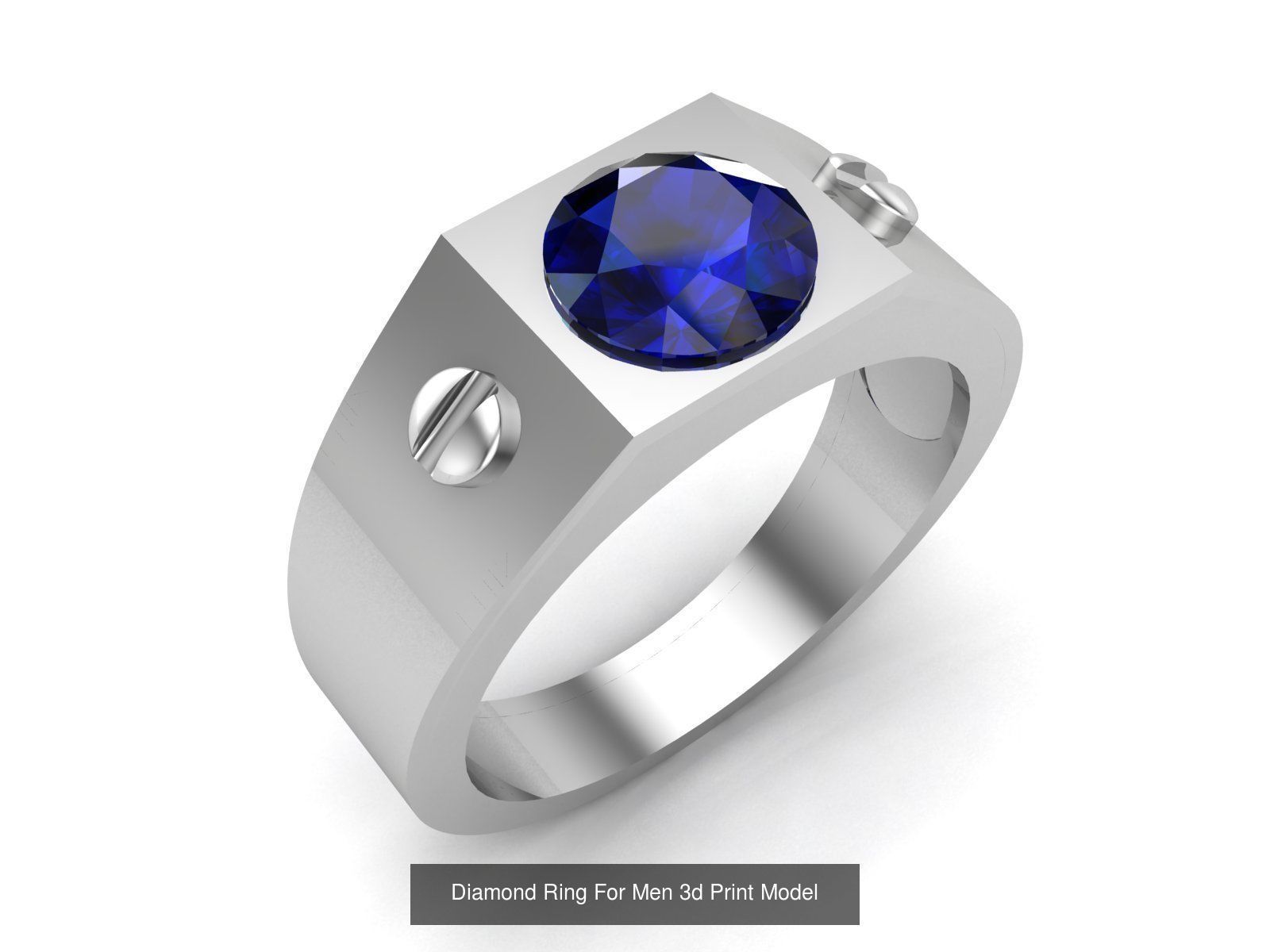 Diamond Rings Collection For Men 3d Print Model _22