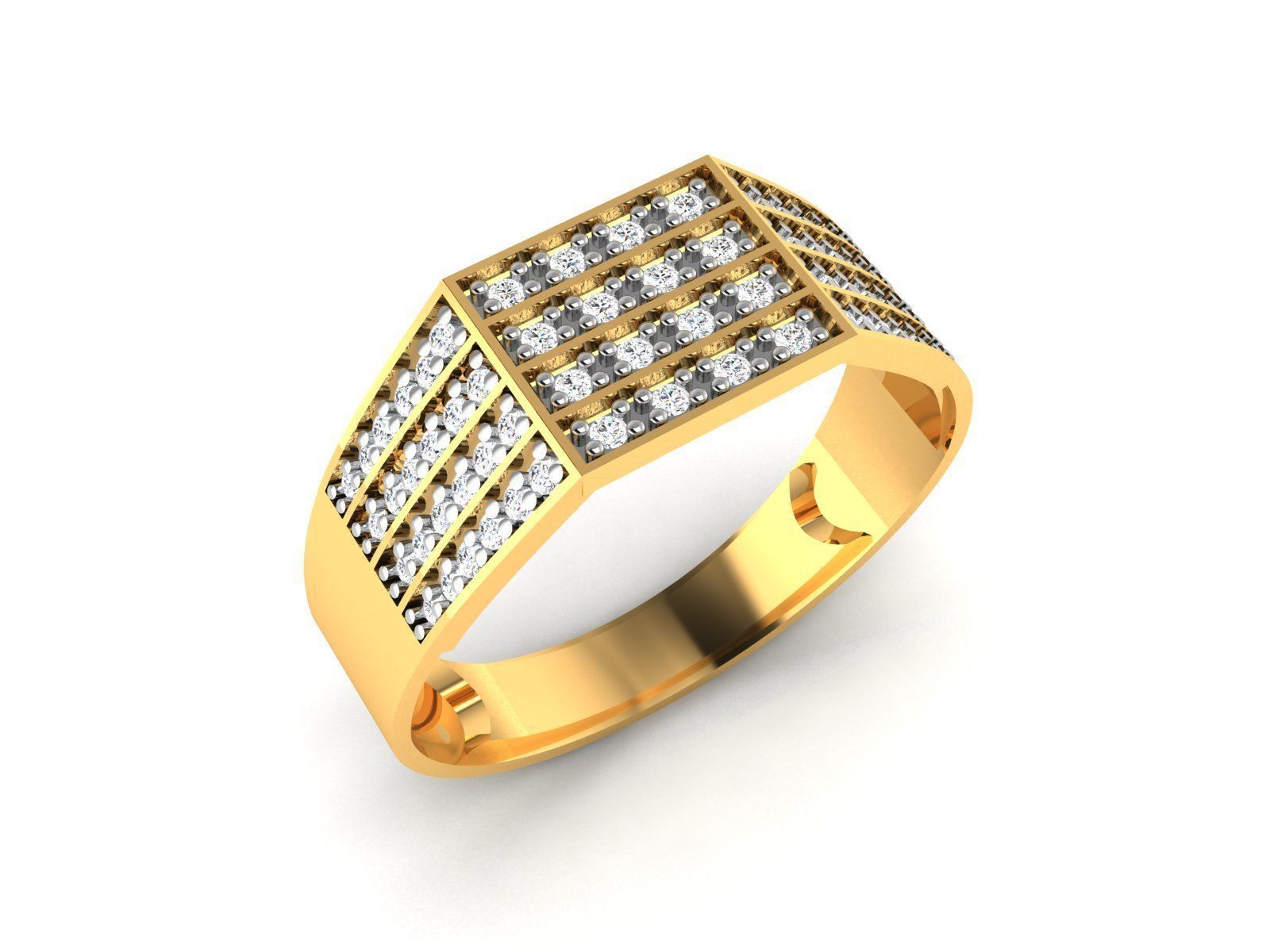 Diamond Rings Collection For Men 3d Print Model _12
