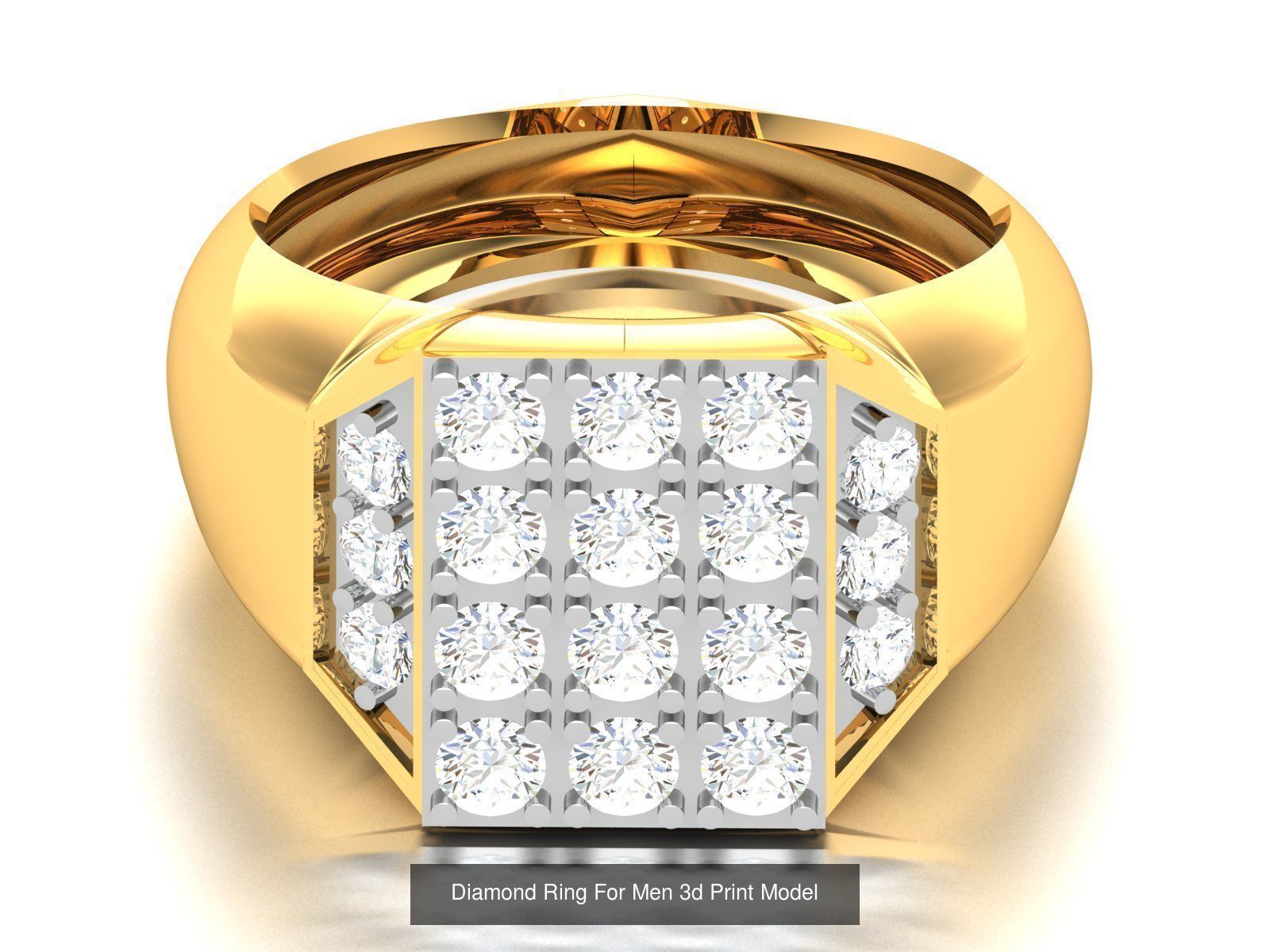 Diamond Rings Collection For Men 3d Print Model _13