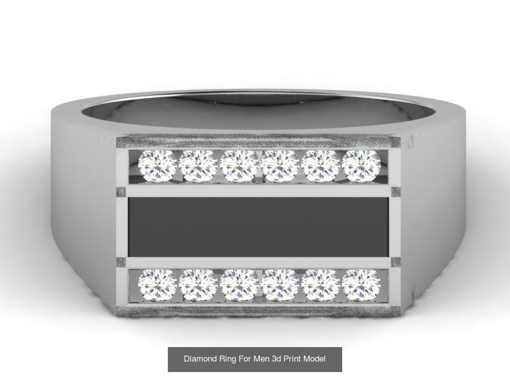 Diamond Rings Collection For Men 3d Print Model _24