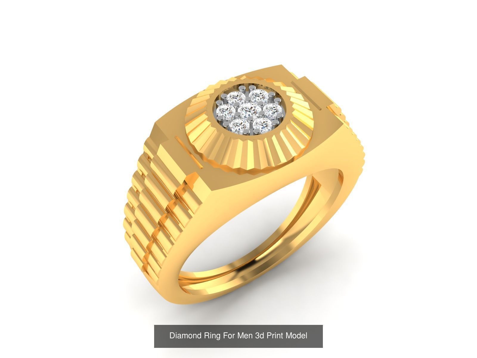 Diamond Rings Collection For Men 3d Print Model _21