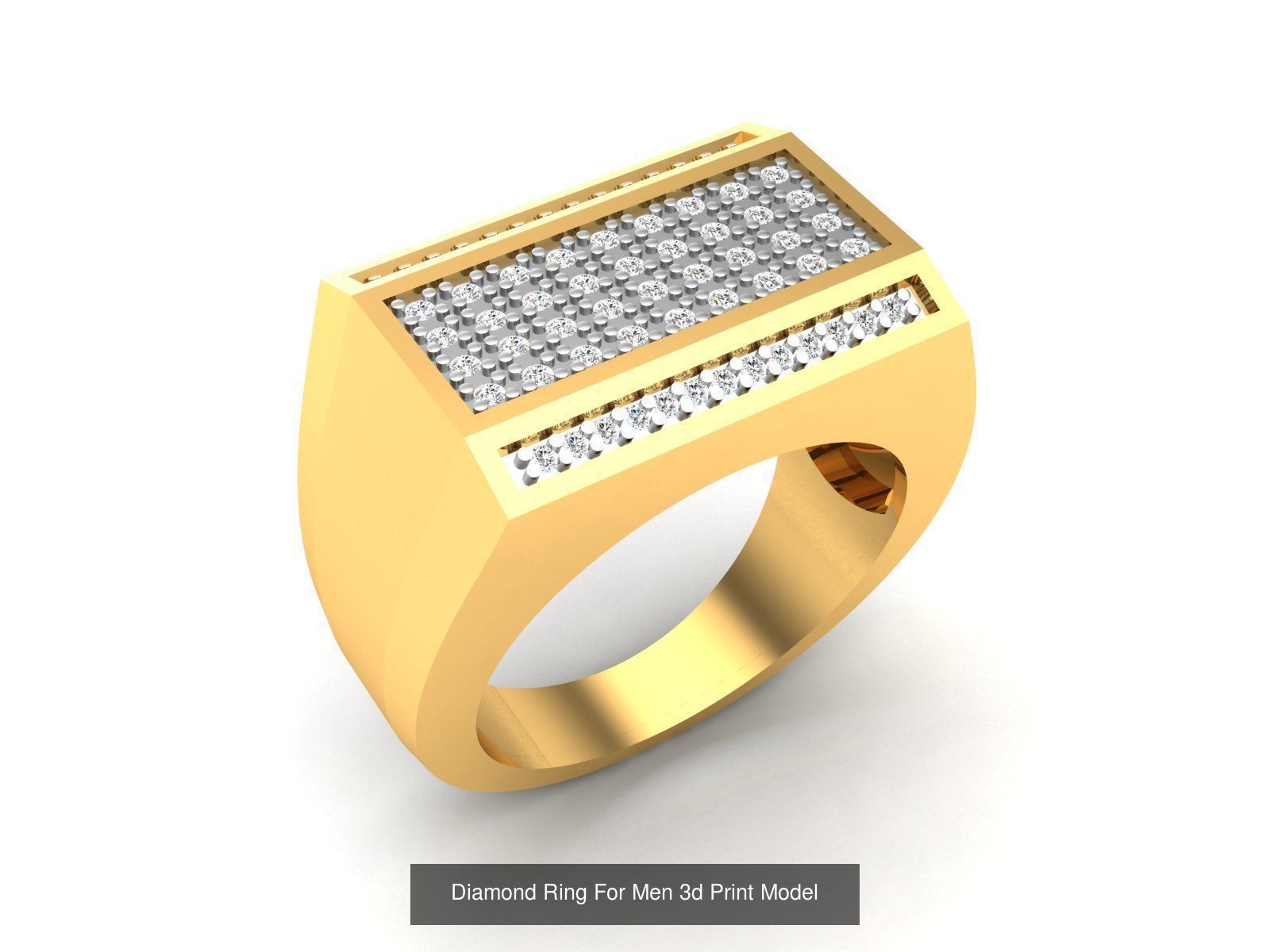 Diamond Rings Collection For Men 3d Print Model _19
