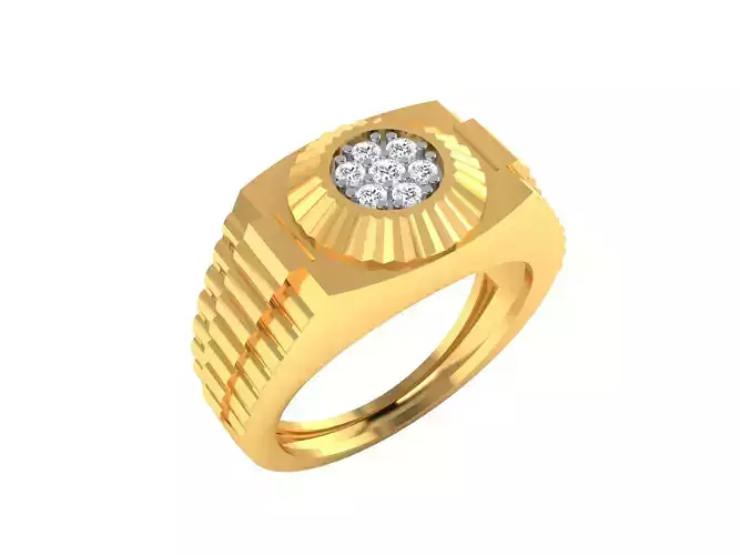 Diamond Rings Collection For Men 3d Print Model 