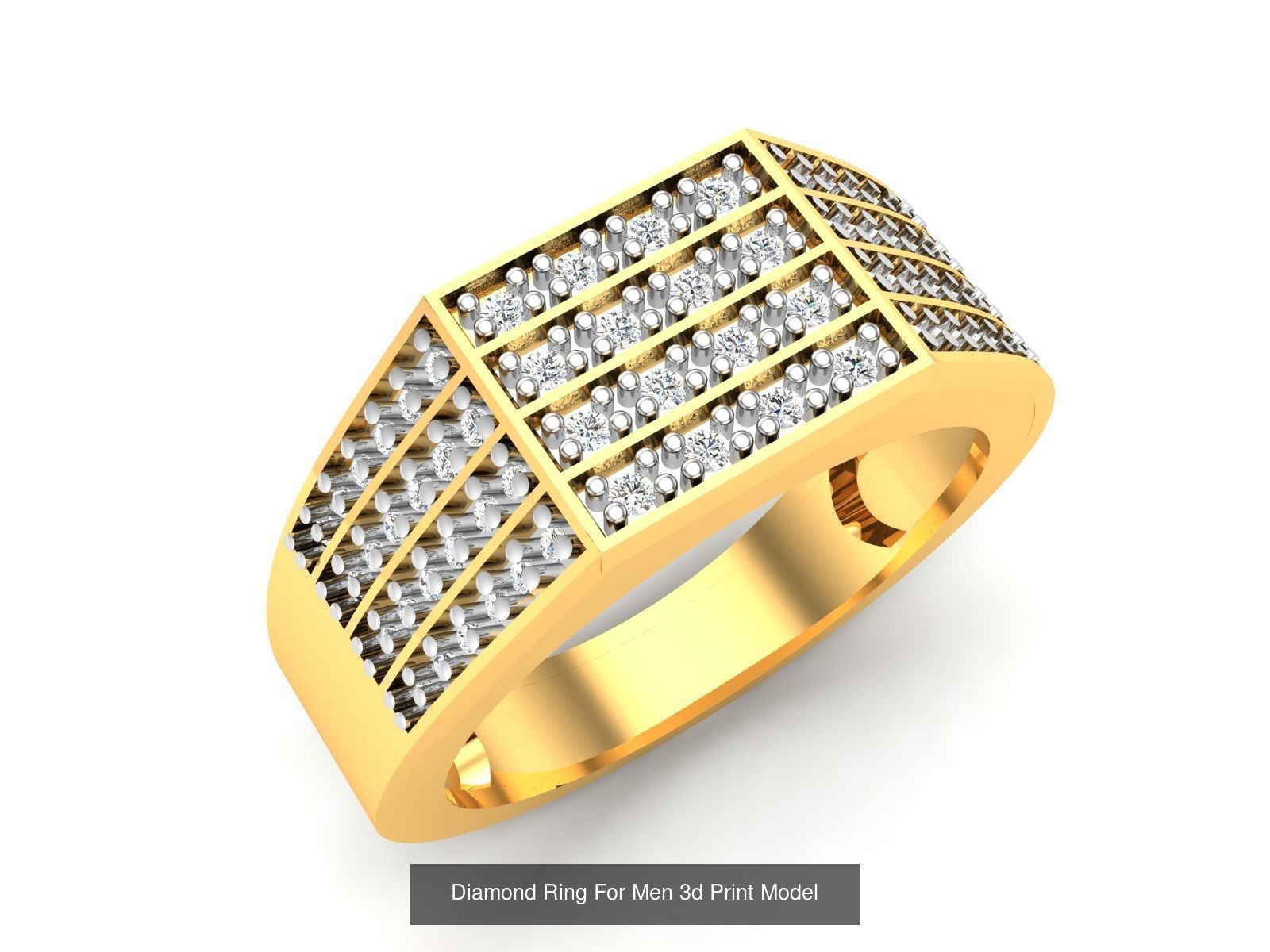 Diamond Rings Collection For Men 3d Print Model _25