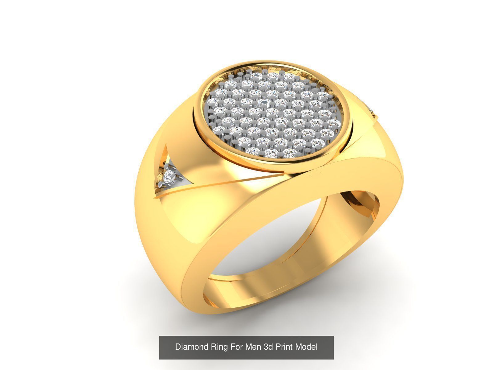 Diamond Rings Collection For Men 3d Print Model _20