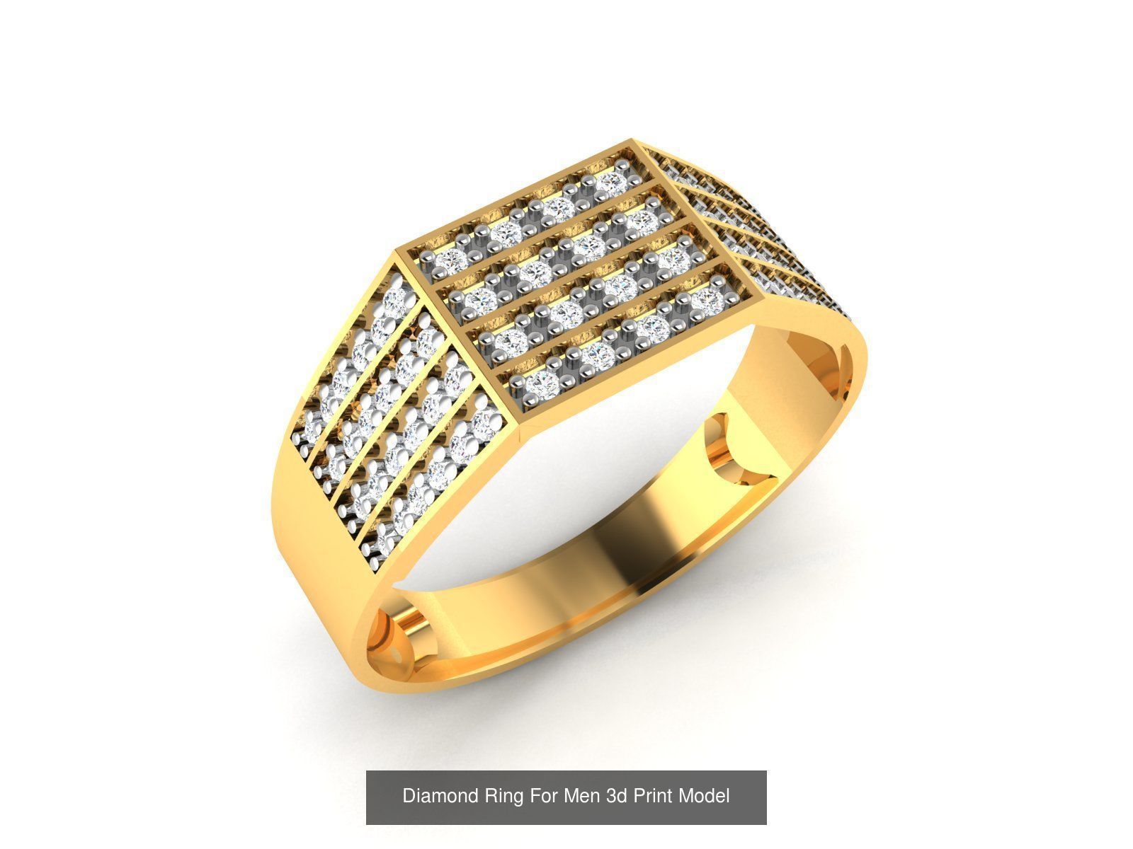 Diamond Rings Collection For Men 3d Print Model _18