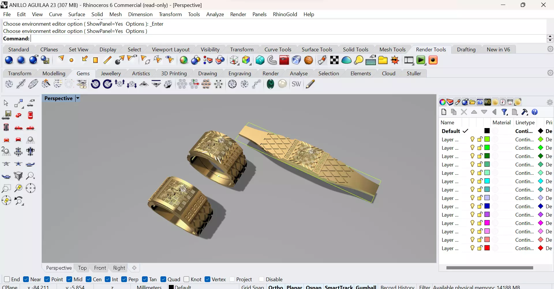 ANILLO AGUILA 3D model