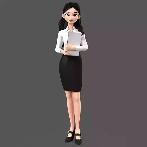 Woman Career 3D Model Rig Done