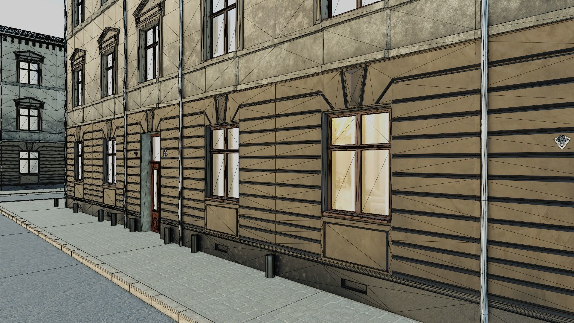 Building modular european old id 2 Low-poly 3D model_13