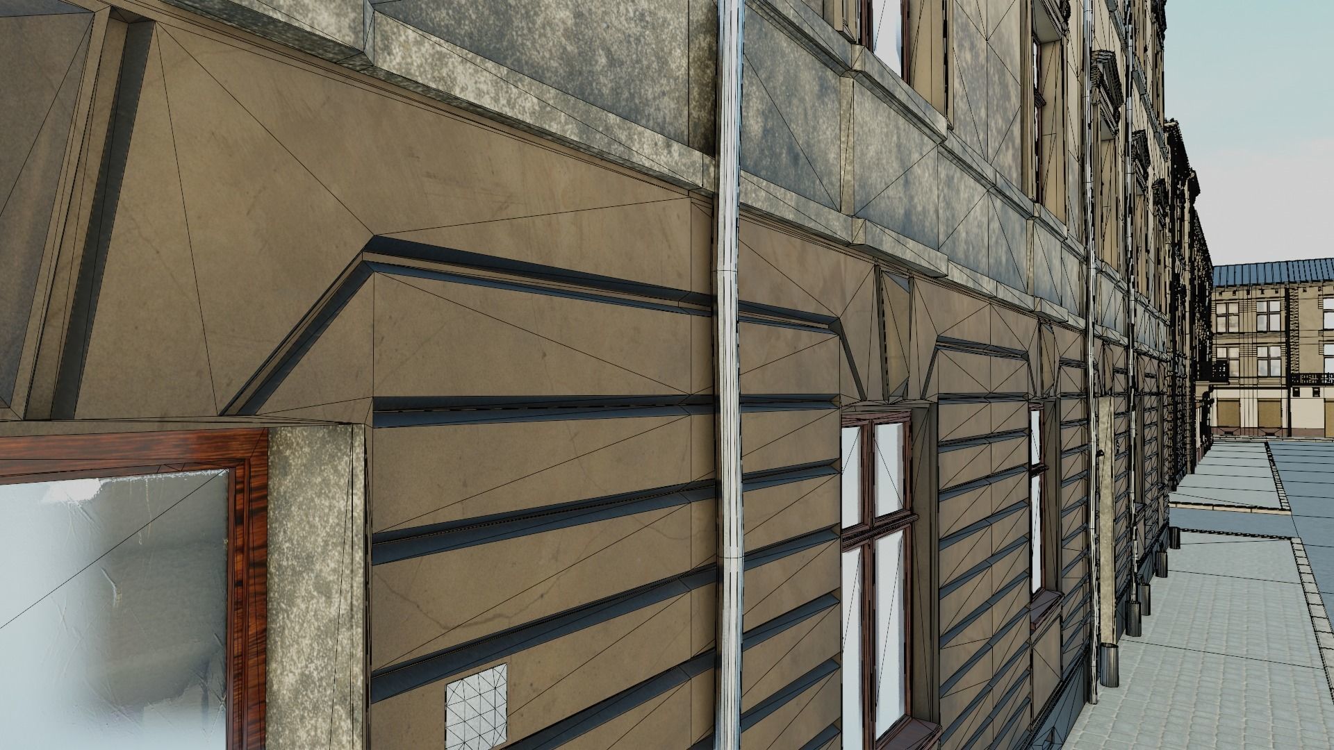 Building modular european old id 2 Low-poly 3D model_25