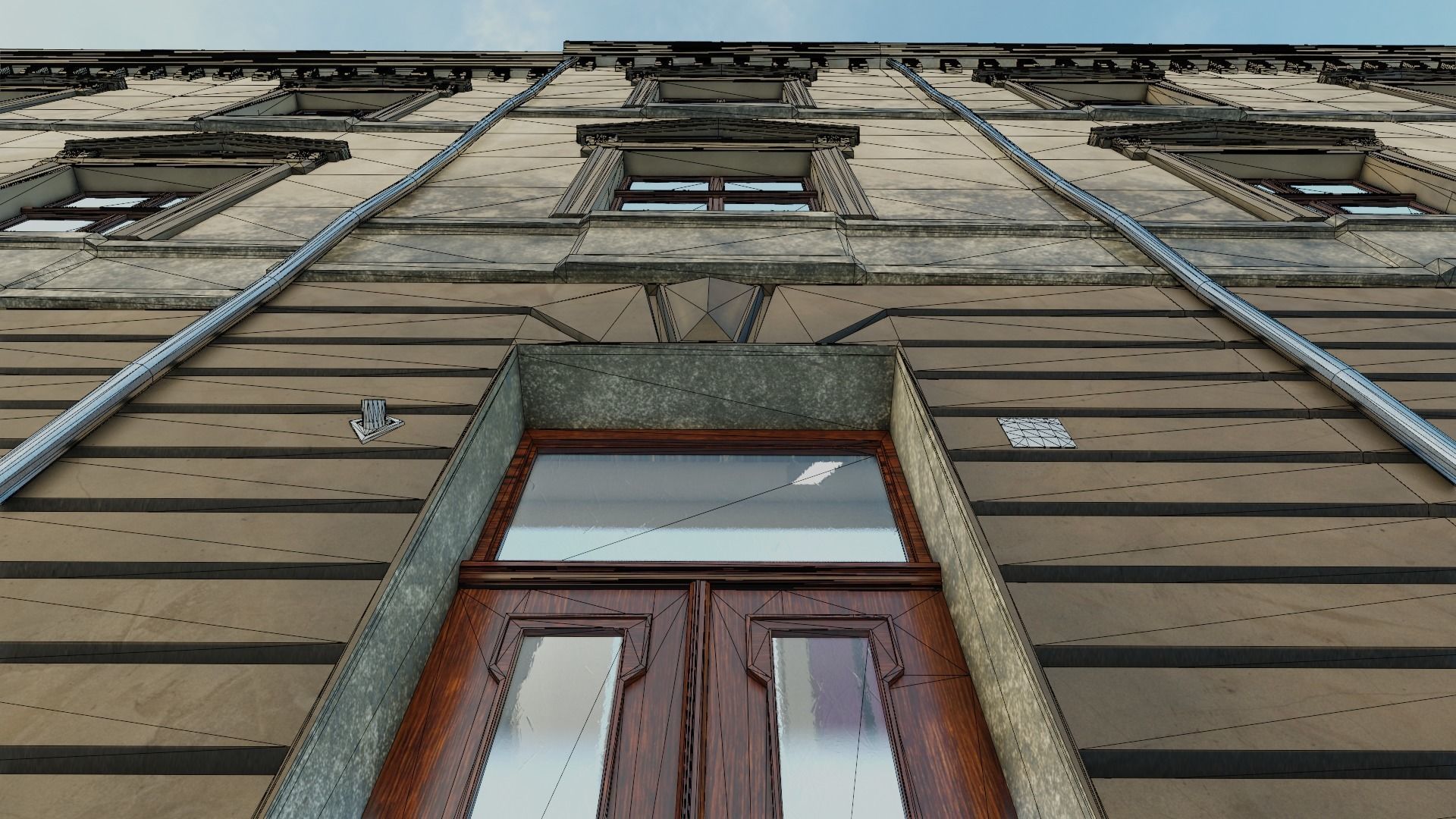 Building modular european old id 2 Low-poly 3D model_29