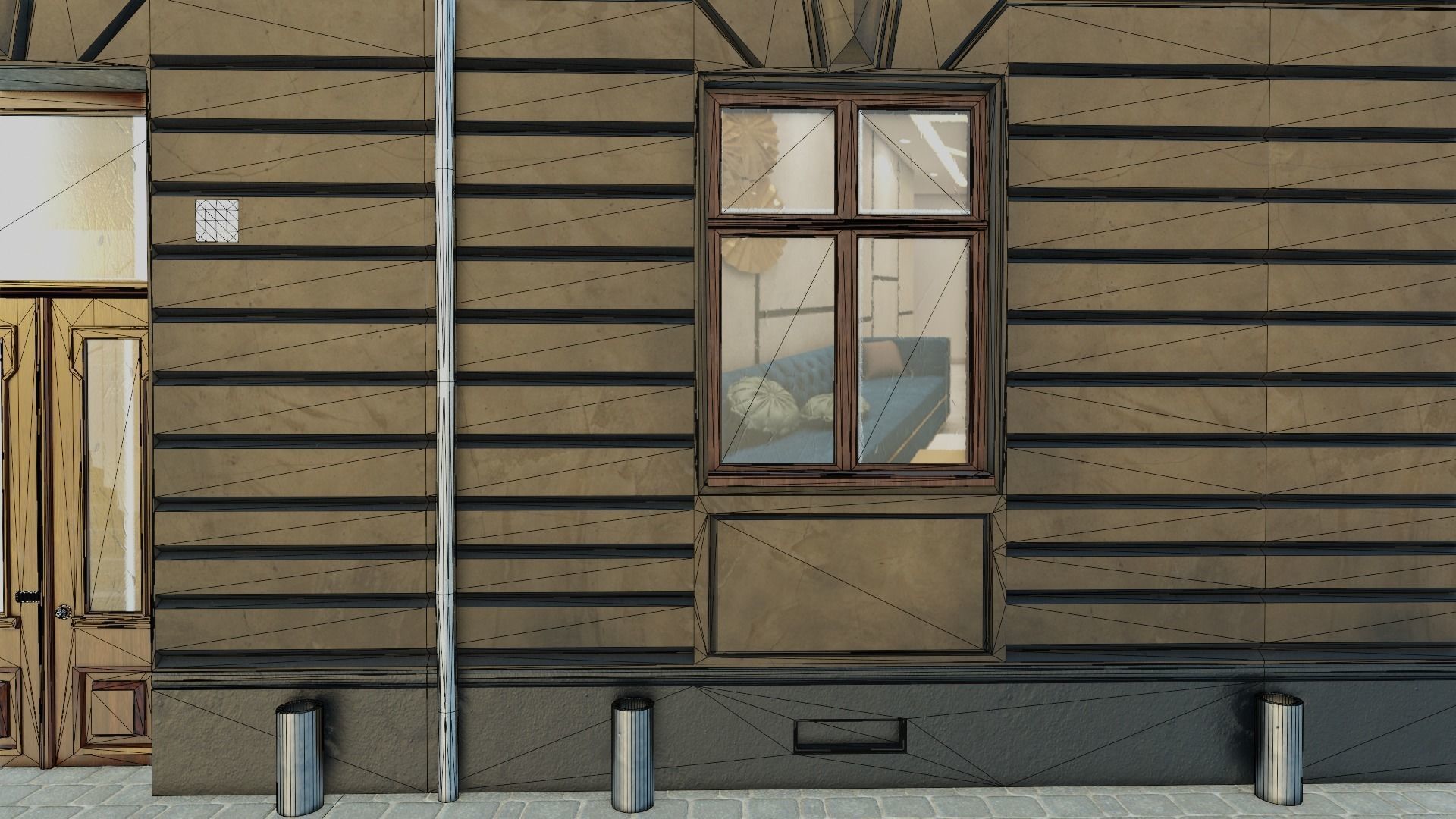 Building modular european old id 2 Low-poly 3D model_27