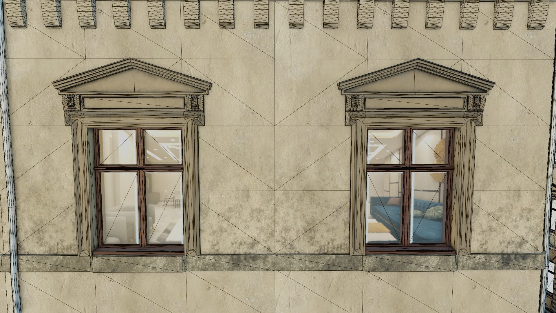 Building modular european old id 2 Low-poly 3D model_5