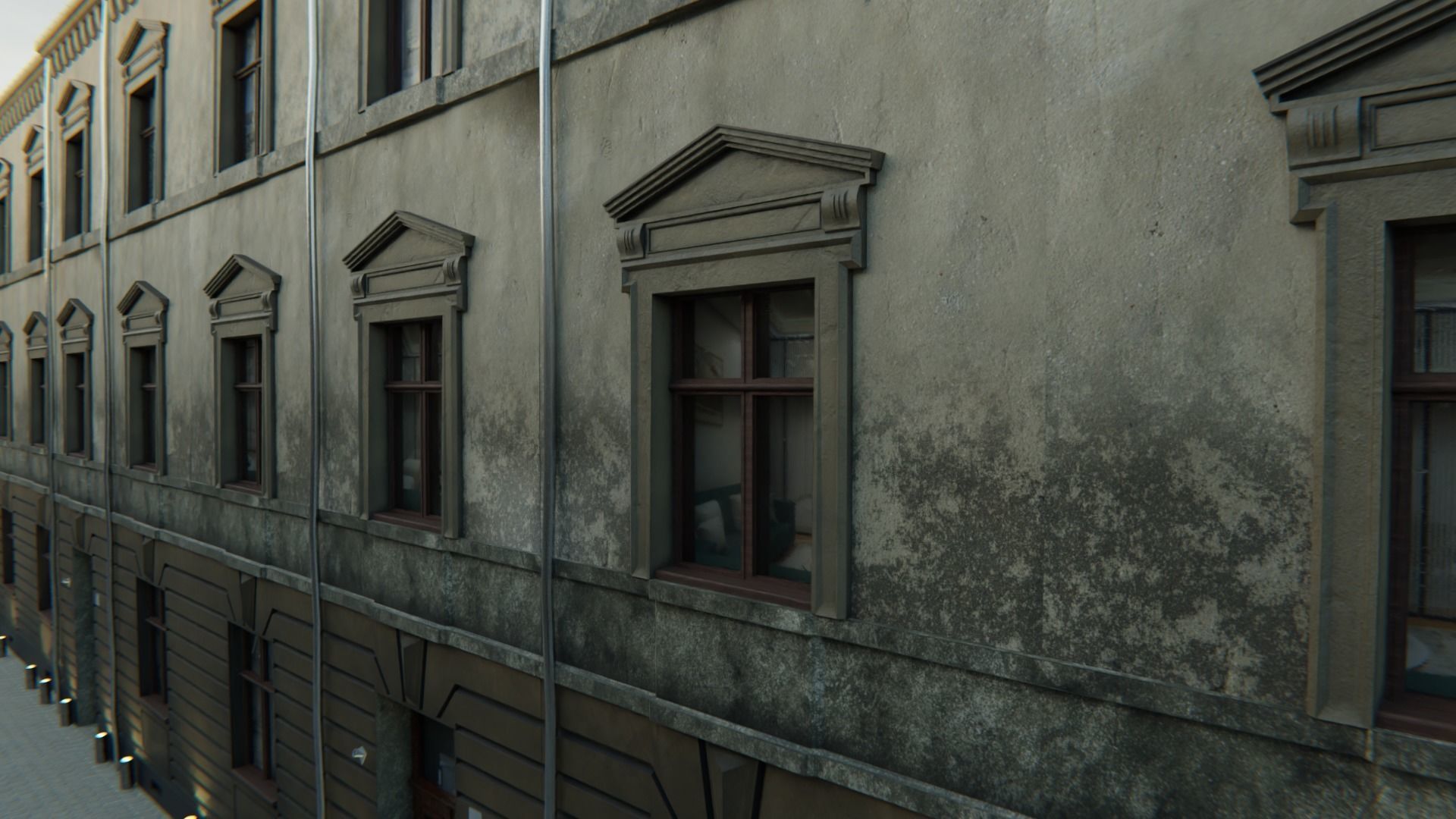 Building modular european old id 2 Low-poly 3D model_8