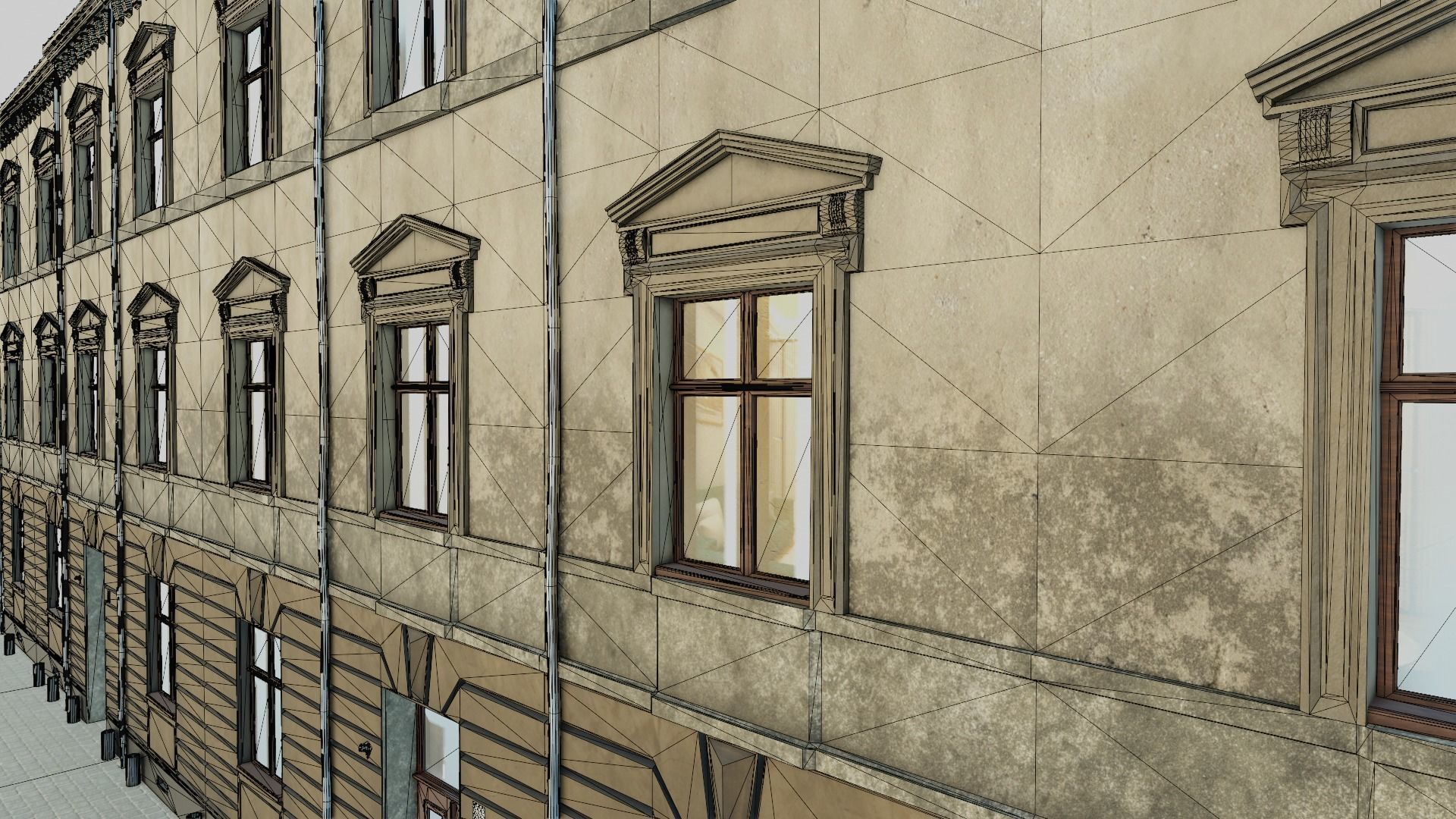 Building modular european old id 2 Low-poly 3D model_9