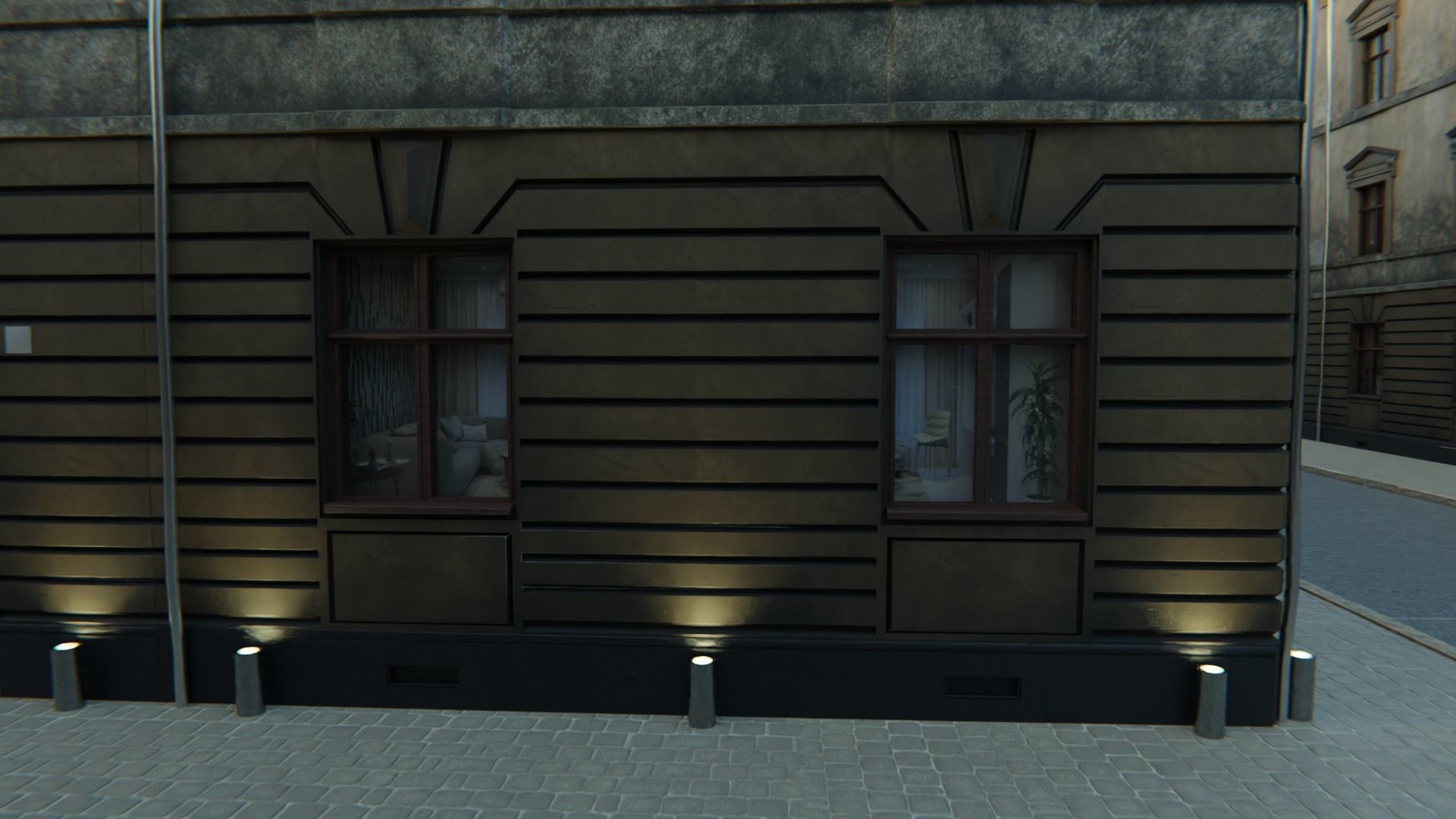 Building modular european old id 2 Low-poly 3D model_10