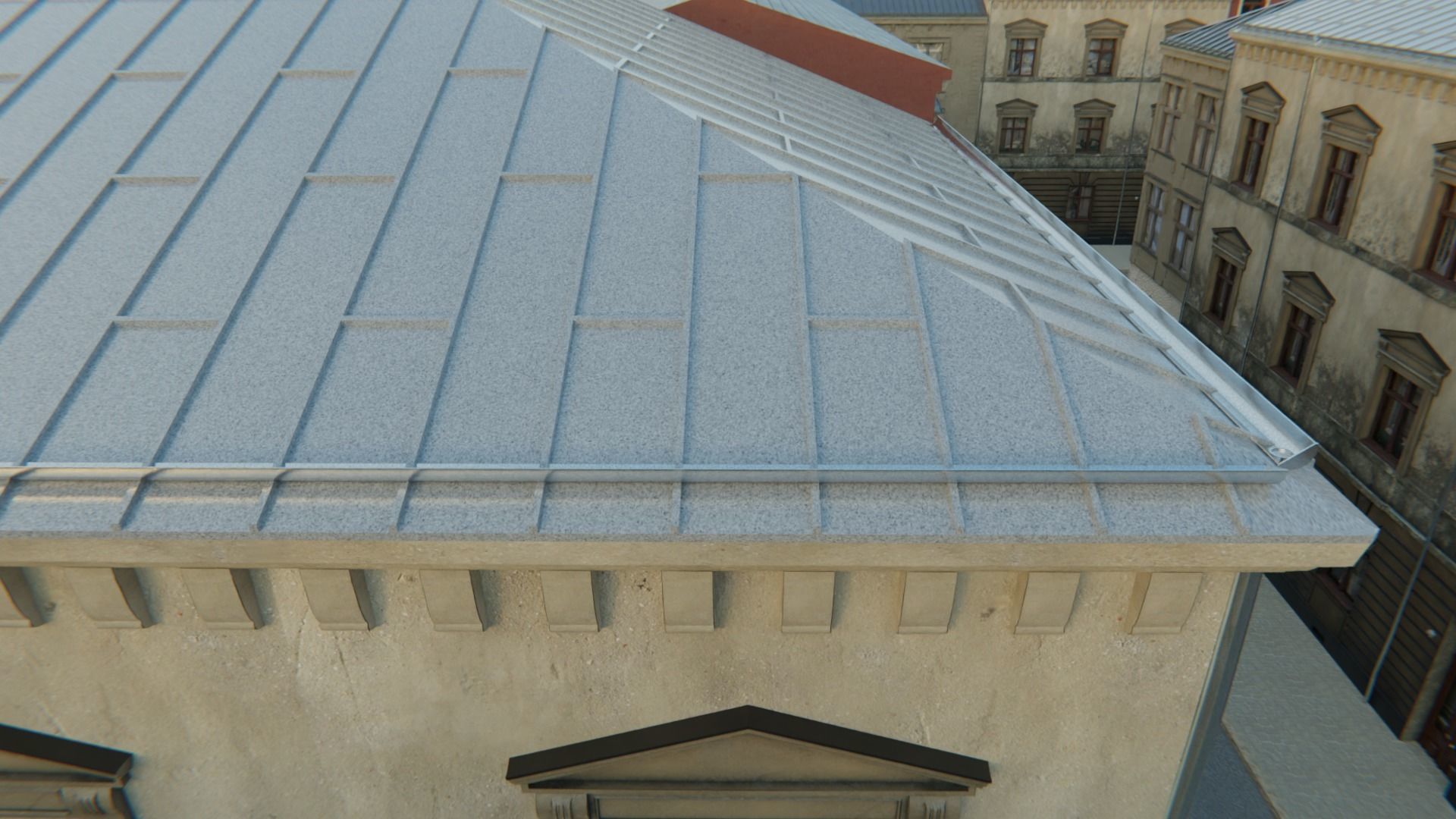 Building modular european old id 2 Low-poly 3D model_6