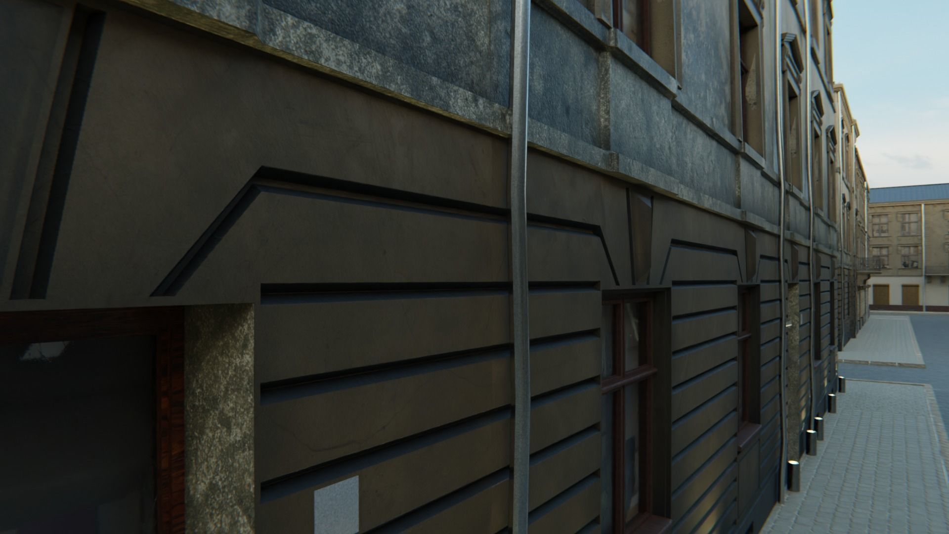 Building modular european old id 2 Low-poly 3D model_24