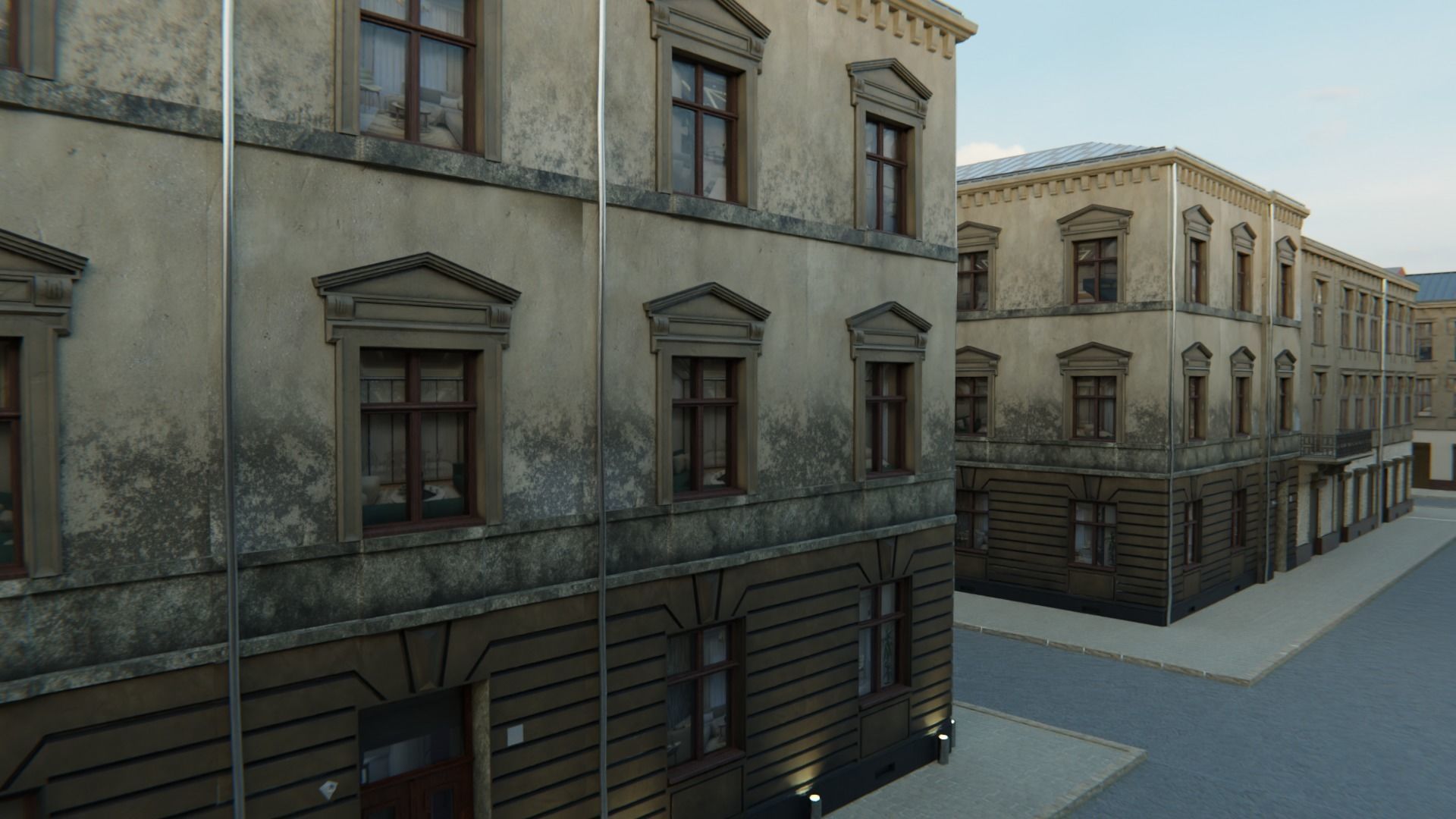 Building modular european old id 2 Low-poly 3D model_14