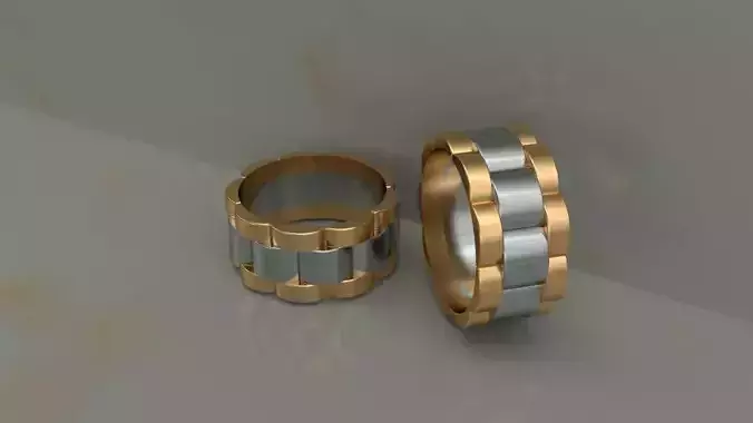 Rolls Band Ring 10 mm Wide model 2 3D print model