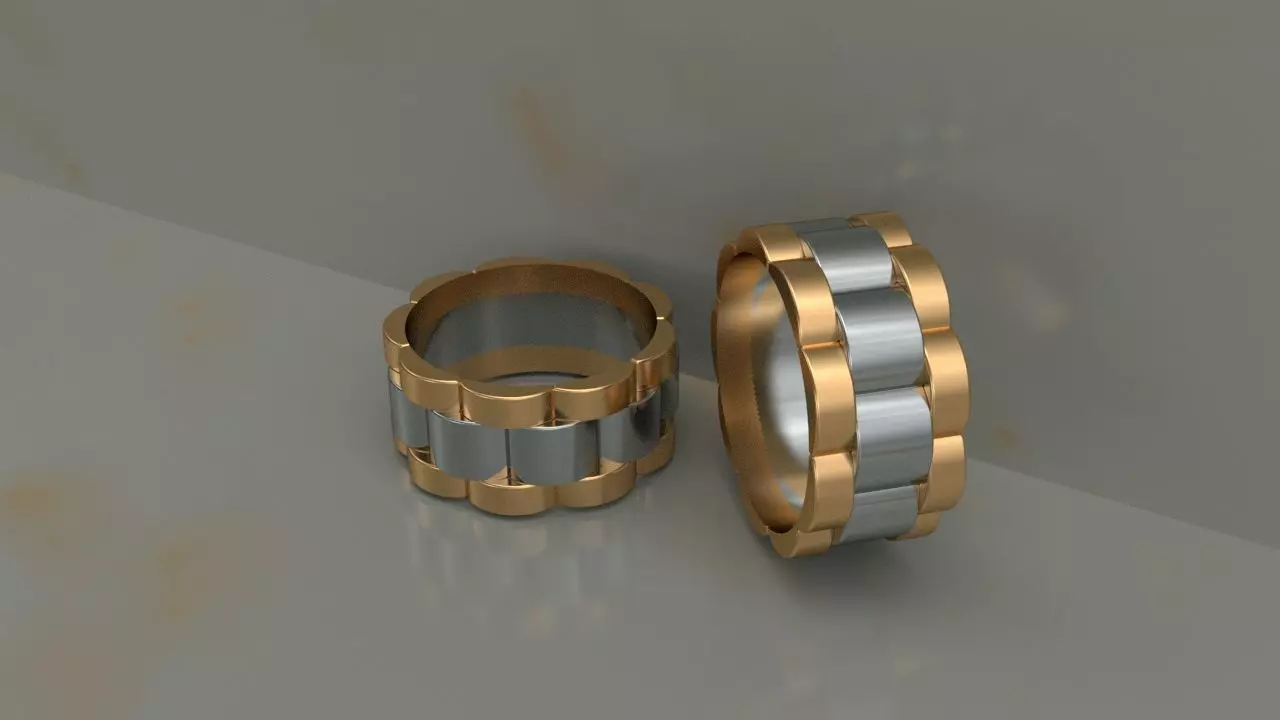 Rolls Band Ring 10 mm Wide model 2 3D print model_0