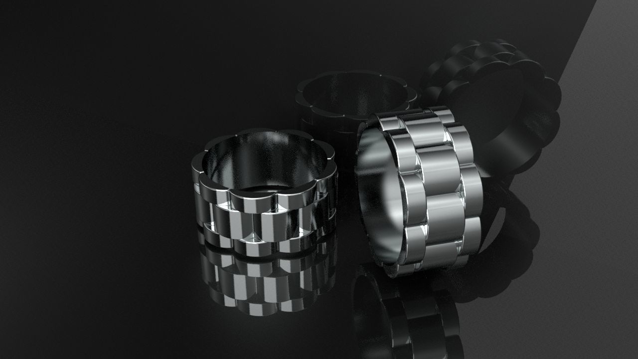 Rolls Band Ring 10 mm Wide model 2 3D print model_2