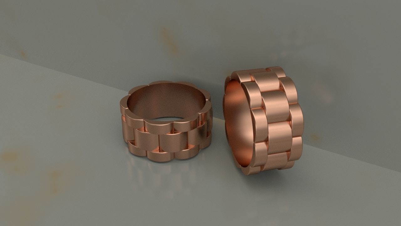 Rolls Band Ring 10 mm Wide model 2 3D print model_5