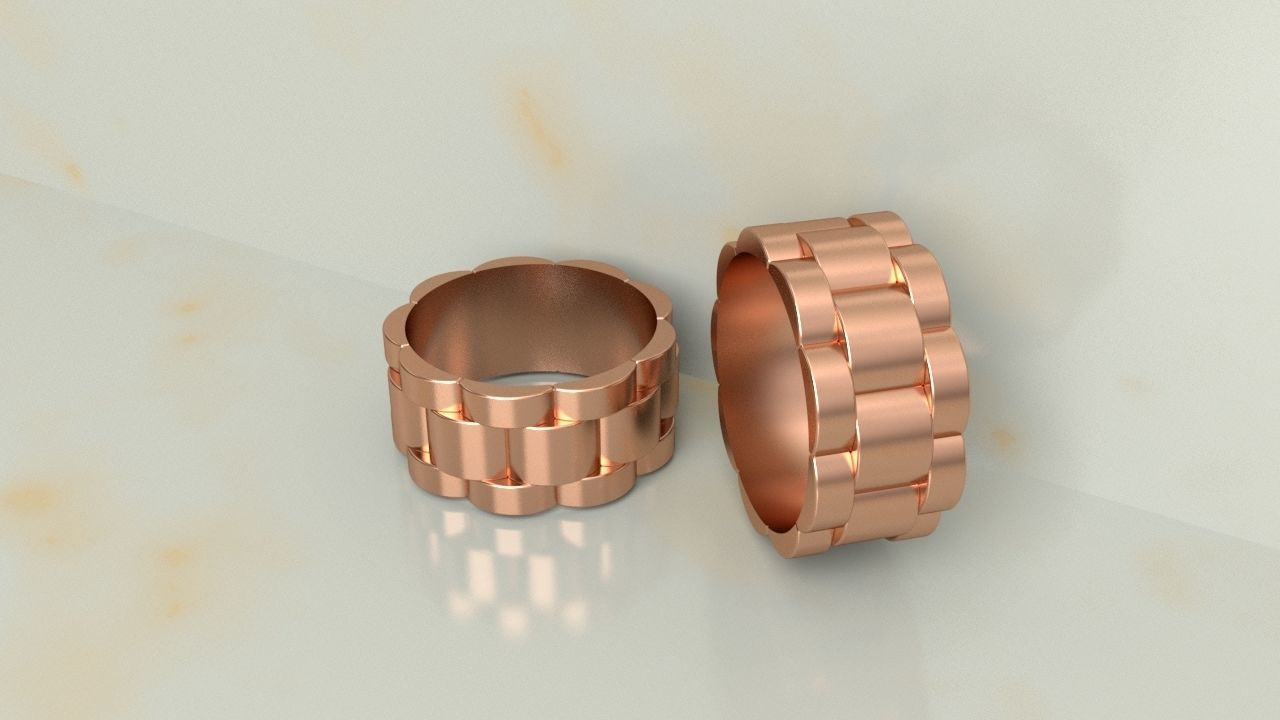 Rolls Band Ring 10 mm Wide model 2 3D print model_6