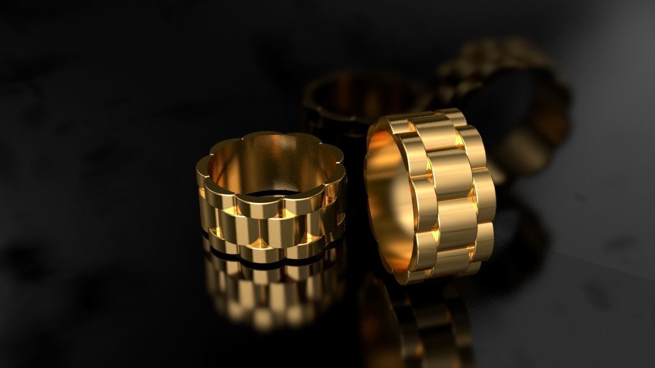 Rolls Band Ring 10 mm Wide model 2 3D print model_1