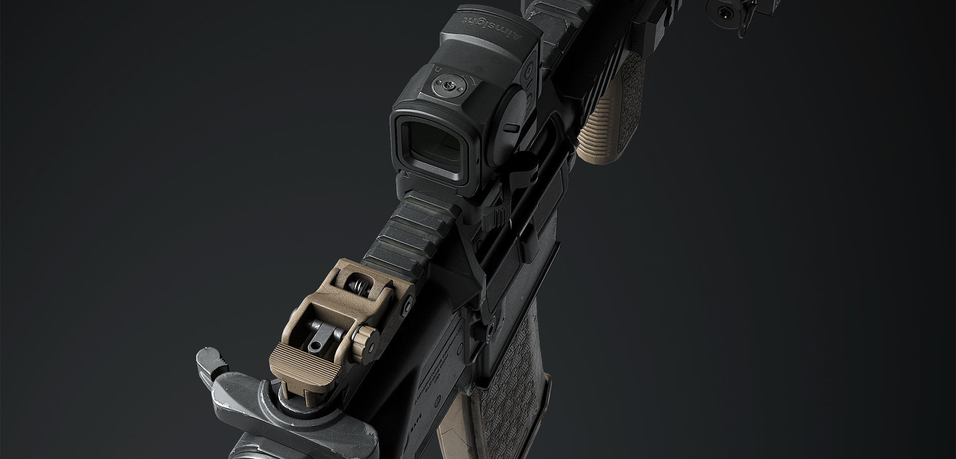 AR15 - assault rifle Low-poly 3D model_8