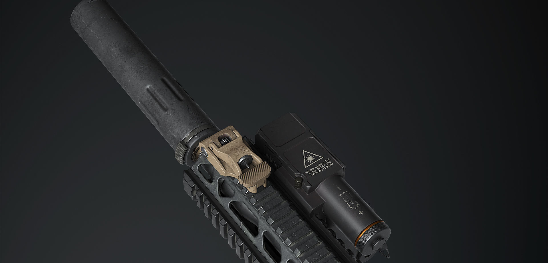AR15 - assault rifle Low-poly 3D model_9