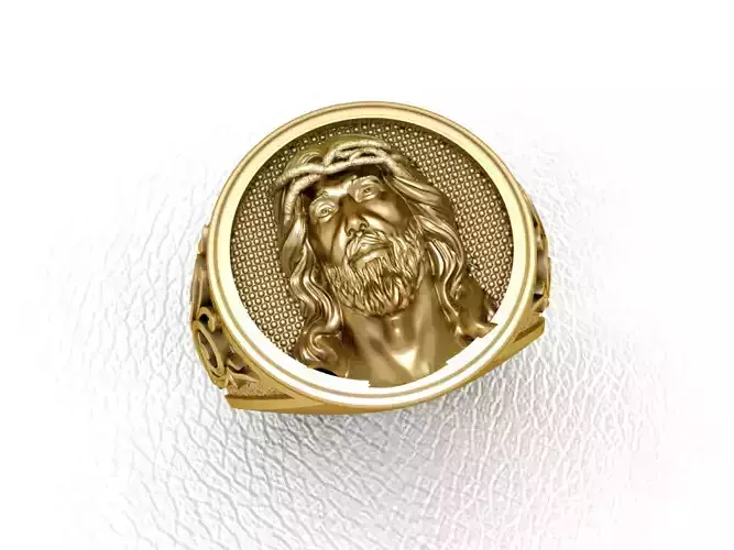 jesus face on ring 