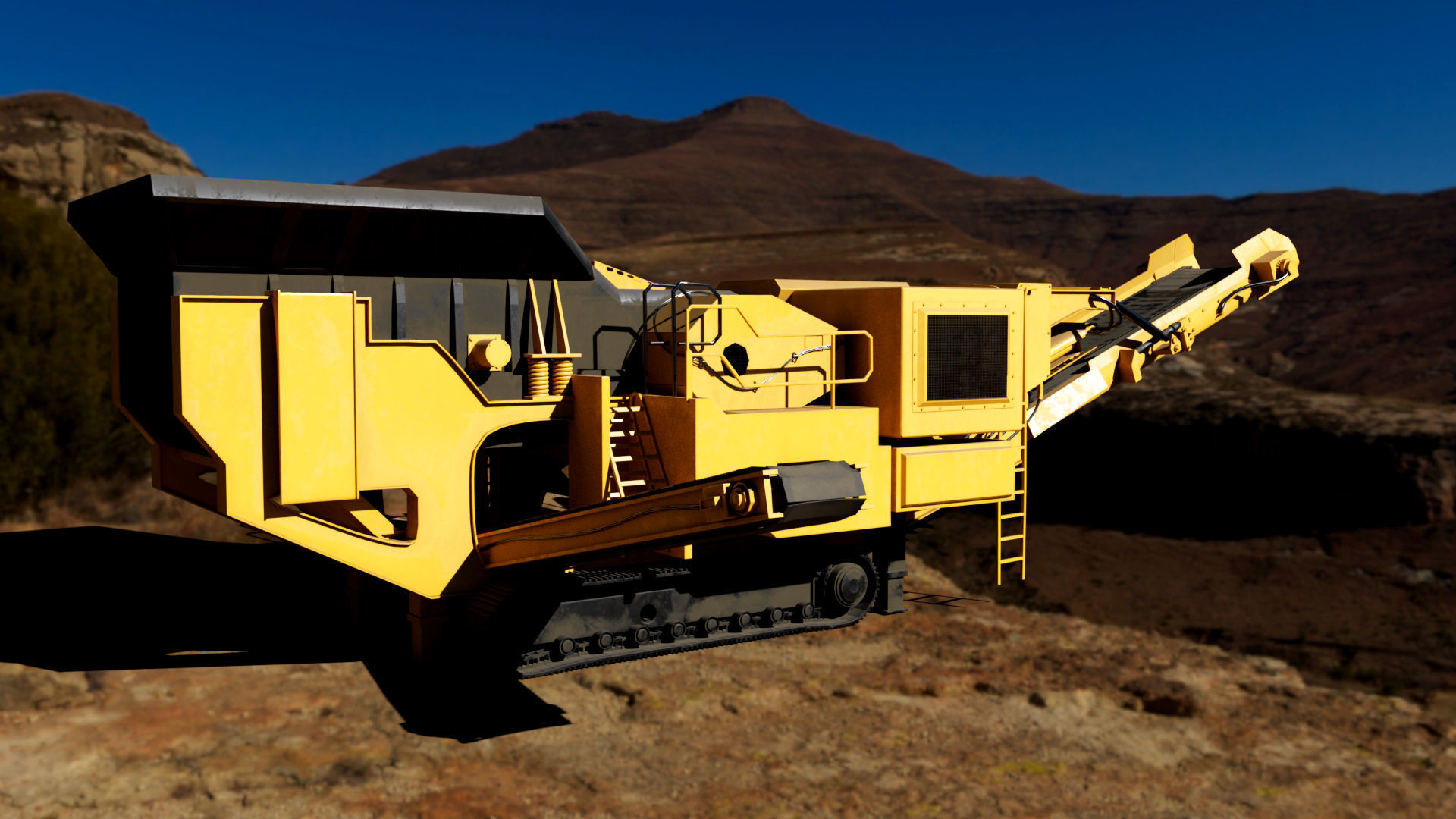 Stone Crusher 3D model_9