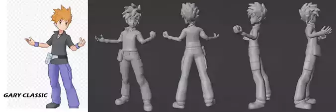 Pokemon Anime Gary Classic 3D print model 