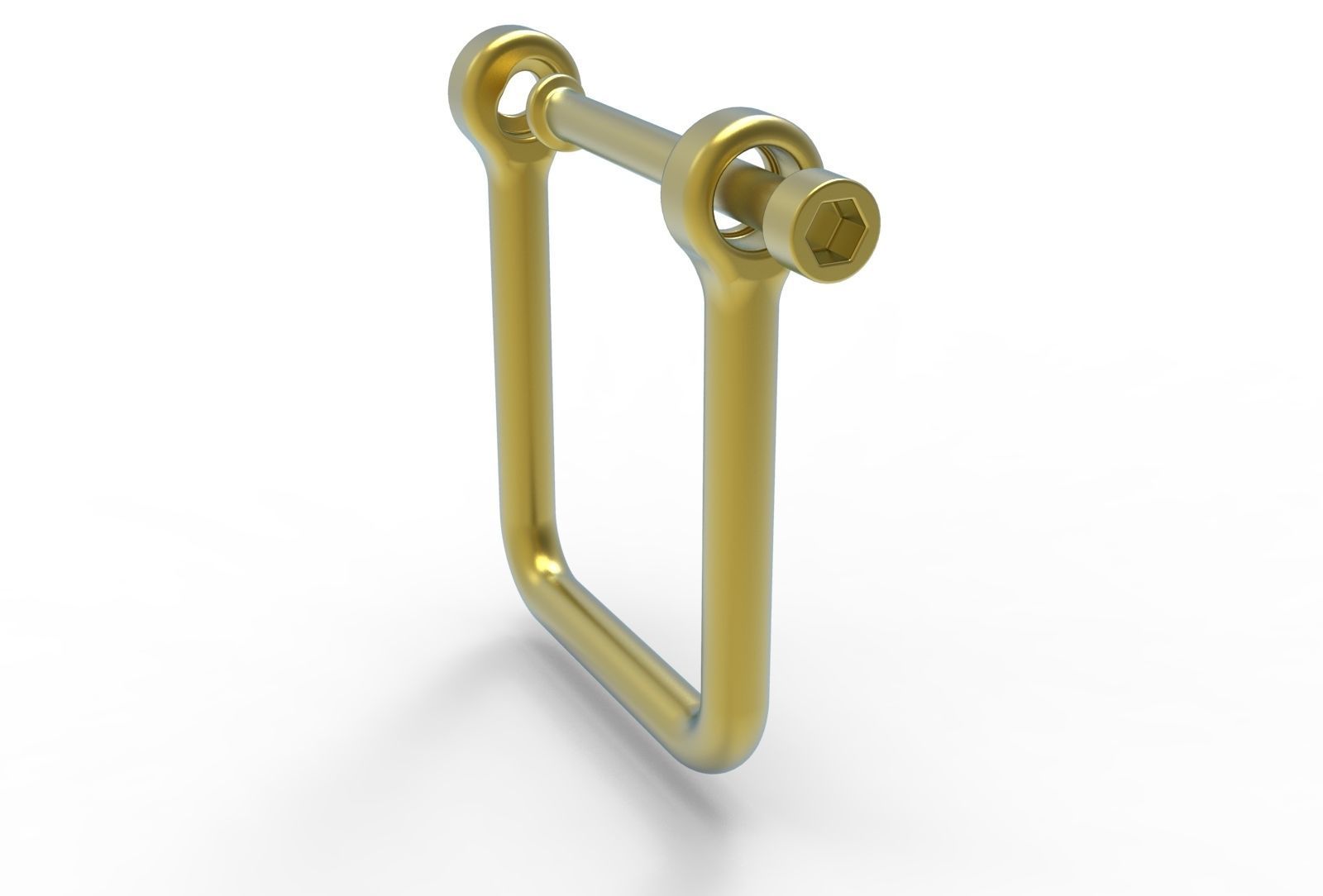 U clasp classic Allen screw 3D print model_14