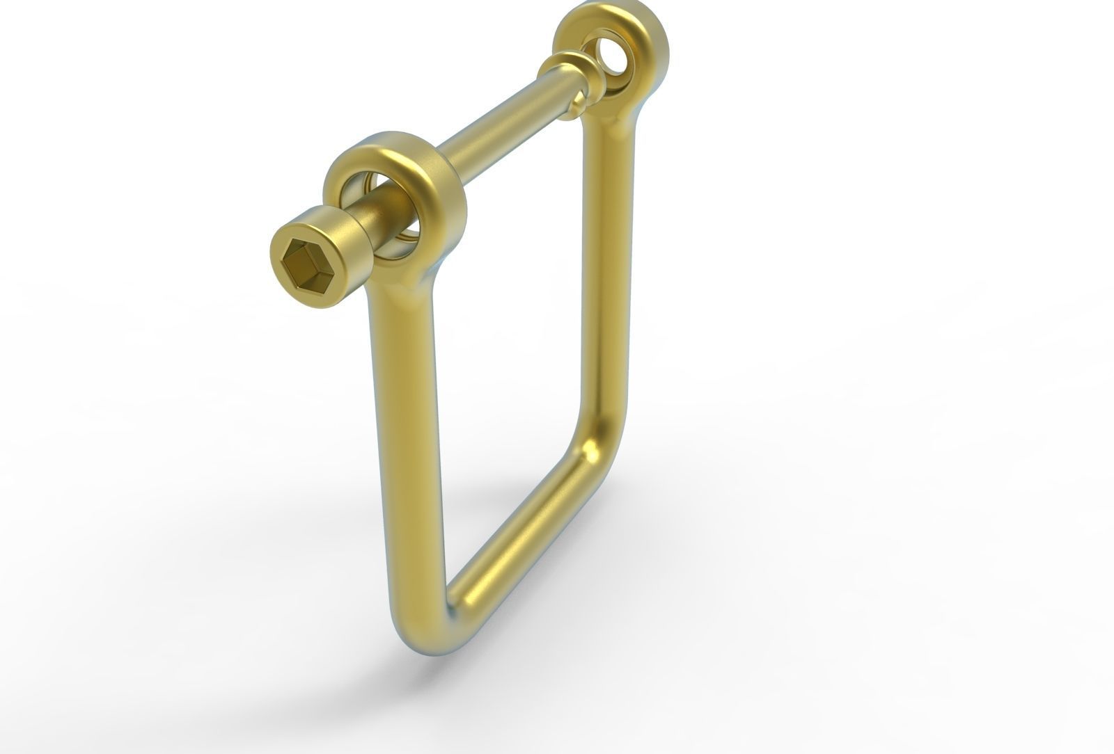 U clasp classic Allen screw 3D print model_13